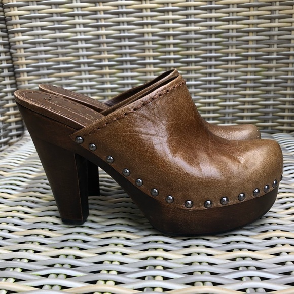 Vintage Prada Wooden Clogs 37 Mules Sandals 7 Y2K - Picture 12 of 16